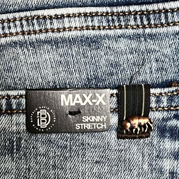 Buffalo David Bitton Max-x Men’s Jeans Skinny Stretch W38 L32 Preppy $109 NWT - Picture 5 of 8